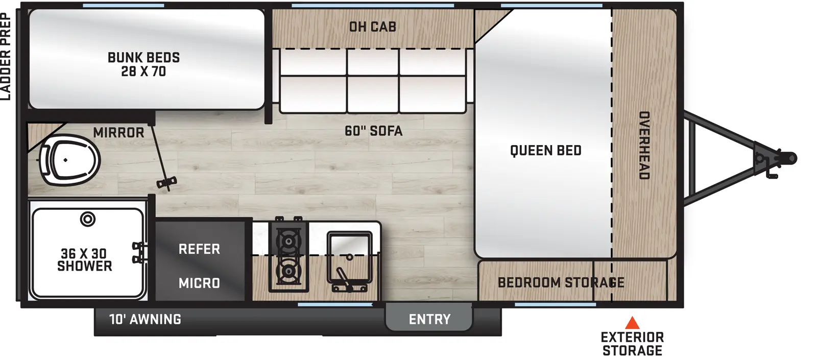 Catalina Summit Series 7 164BHX Floorplan